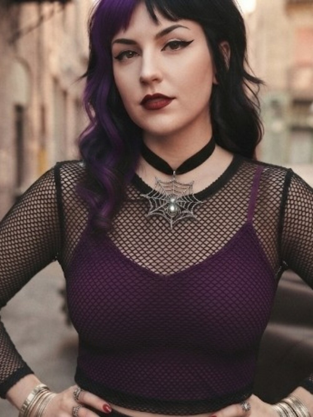 NWOT Foxblood Mesh Long Sleeve Crop Top - Black, XS